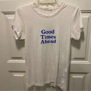 Rag & Bone White Short Sleeve T Shirt - Good Times Ahead